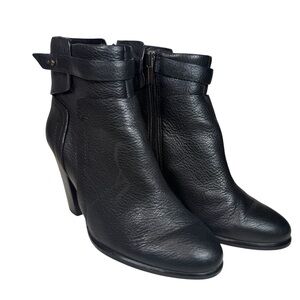 Vince Camuto Buckled Textured Black Heeled Boots Women’s Size 6.5